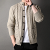 SCHOLAR PREMIUM KNIT CARDIGAN WITH STAND COLLAR