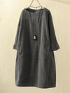 Tina - Casual Long-Sleeve Corduroy Dress