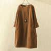 Tina - Casual Long-Sleeve Corduroy Dress