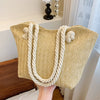 Women's Large Straw Shoulder Bag | Fashionable & Spacious Handbag