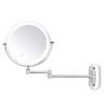 CHROME SILVER RECHARGEABLE LED MAGNIFYING MAKEUP & BATHROOM MIRROR