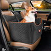 DOG CAR SEAT - MEMORY FOAM BOOSTER SEAT FOR SMALL DOGS UP TO 25LBS, ELEVATED WITH STORAGE POCKETS & SEAT BELT