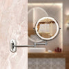 CHROME SILVER RECHARGEABLE LED MAGNIFYING MAKEUP & BATHROOM MIRROR