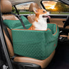 DOG CAR SEAT - MEMORY FOAM BOOSTER SEAT FOR SMALL DOGS UP TO 25LBS, ELEVATED WITH STORAGE POCKETS & SEAT BELT