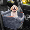 DOG CAR SEAT - MEMORY FOAM BOOSTER SEAT FOR SMALL DOGS UP TO 25LBS, ELEVATED WITH STORAGE POCKETS & SEAT BELT