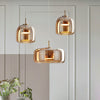 HAILIE – RETRO AMBER GLASS LED PENDANT LIGHT