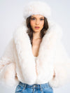 SIENNA WHITE CROPPED FAUX FUR JACKET - CHIC WINTER SHORT COAT FOR WOMEN