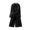 LONG TRENCH COAT WITH BELT WOMEN LUXURY FALL FASHION