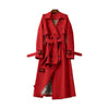 LONG TRENCH COAT WITH BELT WOMEN LUXURY FALL FASHION