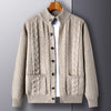 SCHOLAR PREMIUM KNIT CARDIGAN WITH STAND COLLAR