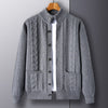 SCHOLAR PREMIUM KNIT CARDIGAN WITH STAND COLLAR