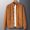 SCHOLAR PREMIUM KNIT CARDIGAN WITH STAND COLLAR