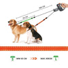 DUAL RETRACTABLE DOG LEASH WITH FLASHLIGHT & WASTE BAG HOLDER – NO-TANGLE LEASH FOR WALKING TWO DOGS