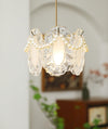 FLOWER GLASS PENDANT LIGHT - ELEGANT FLORAL DESIGN