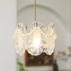 FLOWER GLASS PENDANT LIGHT - ELEGANT FLORAL DESIGN