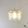 FLOWER GLASS PENDANT LIGHT - ELEGANT FLORAL DESIGN