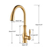 GLAMFAUCET – LUXURY GOLD KITCHEN FAUCET WITH PULL-DOWN SPRAY