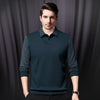 MEN'S LAPEL FAUX TWO-PIECE KNITTED SHIRT - STYLISH LONG SLEEVE CASUAL TOP