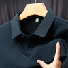 MEN'S LAPEL FAUX TWO-PIECE KNITTED SHIRT - STYLISH LONG SLEEVE CASUAL TOP