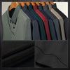 MEN'S LAPEL FAUX TWO-PIECE KNITTED SHIRT - STYLISH LONG SLEEVE CASUAL TOP