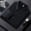 MEN'S LAPEL FAUX TWO-PIECE KNITTED SHIRT - STYLISH LONG SLEEVE CASUAL TOP