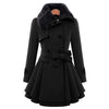 EMMA - ELEGANT WOMEN COAT WITH FAUX FUR COLLAR