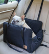 FIRST CLASS WATERPROOF DOG BOOSTER SEAT WITH STORAGE POCKETS - SAFE & COMFORTABLE CAR SEAT FOR PETS