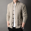 SCHOLAR PREMIUM KNIT CARDIGAN WITH STAND COLLAR