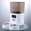 SMART 5L AUTOMATIC CAT DOG FEEDER - DOUBLE BOWLS FOOD DISPENSER WITH CAMERA & VOICE RECORDER