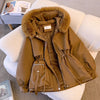 SAFIYA - FLEECE LINED COAT WITH FAUX FUR HOOD