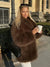 OVERSIZED FAUX FUR COAT WOMEN STAND COLLAR WINTER