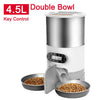 SMART TIMING FEEDER FOR CATS AND DOGS – STAINLESS STEEL DOUBLE BOWL AUTOMATIC PET FEEDER WITH REMOTE FEEDING