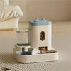 AUTOMATIC PET FEEDER WITH WATER FOUNTAIN - RAISED BOWL SET FOR CATS & DOGS