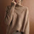 CUSTOMIZED WOMEN'S HIGH-NECK CASHMERE SWEATER - PLAIN PULLOVER FOR ELEGANT WARMTH