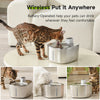 APETDOLA 4L AUTOMATIC PET WATER FOUNTAIN - WIRELESS STAINLESS STEEL DISPENSER FOR CATS & DOGS