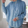 KNIT BATWING SLEEVE TURTLENECK SWEATER - WOMEN'S WINTER CASUAL PULLOVER