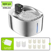 APETDOLA 4L AUTOMATIC PET WATER FOUNTAIN - WIRELESS STAINLESS STEEL DISPENSER FOR CATS & DOGS