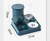 2-IN-1 AUTOMATIC PET FEEDER & WATER DISPENSER - TILTED FOOD GRAVITY WATERER FOR CATS & DOGS