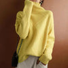 CUSTOMIZED WOMEN'S HIGH-NECK CASHMERE SWEATER - PLAIN PULLOVER FOR ELEGANT WARMTH