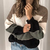 ROUND NECK CASUAL LONG-SLEEVED STRIPED SWEATER - VERSATILE WOMEN'S KNITWEAR