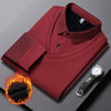 MEN'S LAPEL FAUX TWO-PIECE KNITTED SHIRT - STYLISH LONG SLEEVE CASUAL TOP