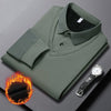 MEN'S LAPEL FAUX TWO-PIECE KNITTED SHIRT - STYLISH LONG SLEEVE CASUAL TOP