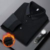 MEN'S LAPEL FAUX TWO-PIECE KNITTED SHIRT - STYLISH LONG SLEEVE CASUAL TOP