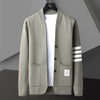 VARSITY PREMIUM CARDIGAN WITH SPORTY STRIPES