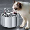 2L STAINLESS STEEL AUTOMATIC PET WATER DISPENSER - FOUNTAIN WITH SENSOR & OPTIONAL HEATER