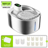 APETDOLA 4L AUTOMATIC PET WATER FOUNTAIN - WIRELESS STAINLESS STEEL DISPENSER FOR CATS & DOGS