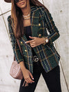 TOVE - CHIC CHECKED WOMEN BLAZER