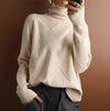 CUSTOMIZED WOMEN'S HIGH-NECK CASHMERE SWEATER - PLAIN PULLOVER FOR ELEGANT WARMTH