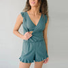 BATHING ROMPER WITH INTEGRATED BRA