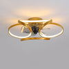 FLOWER LED MODERN FLUSH MOUNT CEILING FAN WITH REMOTE CONTROL